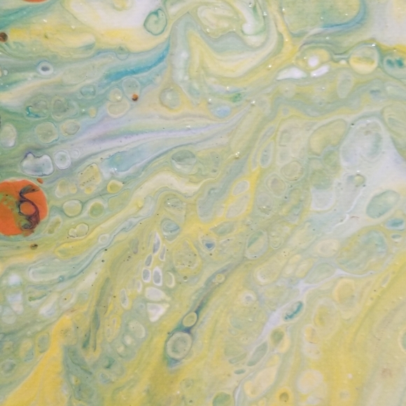 5"x5" Handmade Paint Pour - Picture 4 of 5